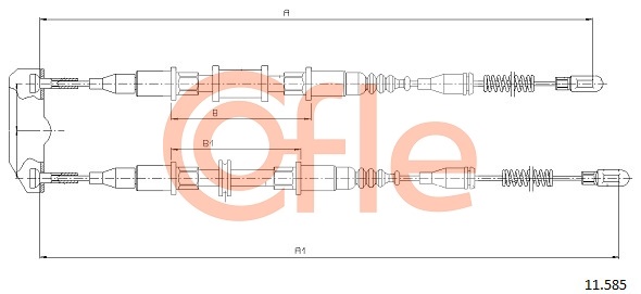 Cable, parking brake COFLE 11.585