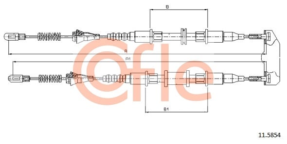 Cable, parking brake COFLE 11.5854