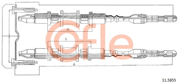 Cable, parking brake COFLE 11.5855