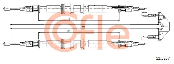 Cable, parking brake COFLE 11.5857