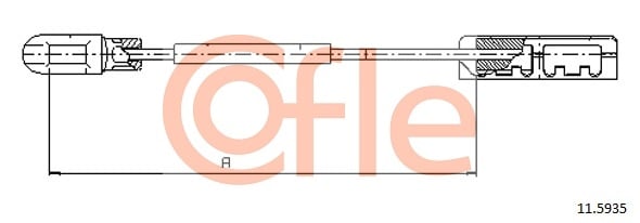 Cable, parking brake COFLE 11.5935