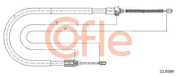 Cable, parking brake COFLE 11.6584