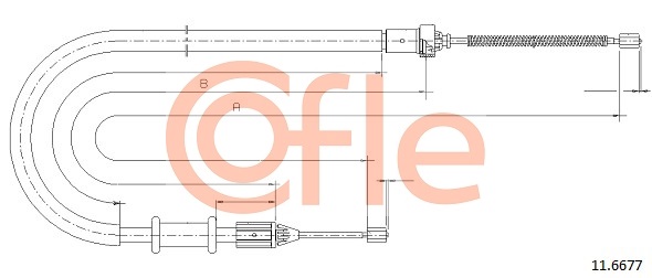 Cable, parking brake COFLE 11.6677