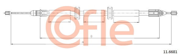 Cable, parking brake COFLE 11.6681
