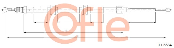 Cable, parking brake COFLE 11.6684