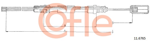 Cable, parking brake COFLE 11.6765