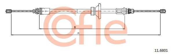 Cable, parking brake COFLE 11.6801