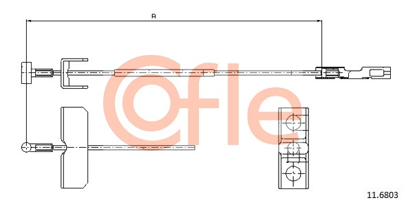 Cable, parking brake COFLE 11.6803