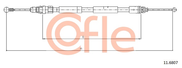 Cable, parking brake COFLE 11.6807
