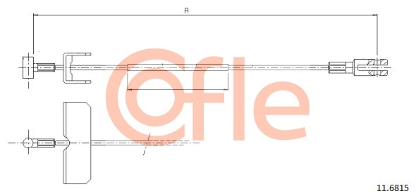 Cable, parking brake COFLE 11.6815