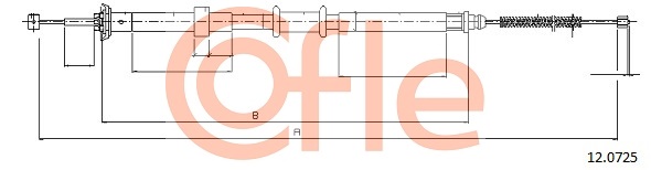 Cable, parking brake COFLE 12.0725