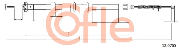 Cable, parking brake COFLE 12.0765