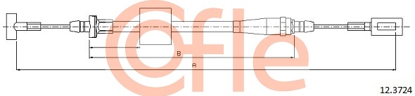 Cable, parking brake COFLE 12.3724