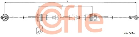 Cable, manual transmission COFLE 12.7261