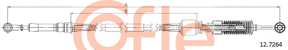 Cable, manual transmission COFLE 12.7264