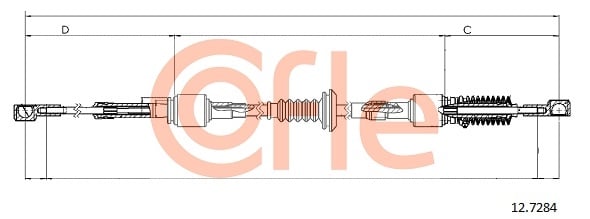 Cable Pull, manual transmission COFLE 12.7284