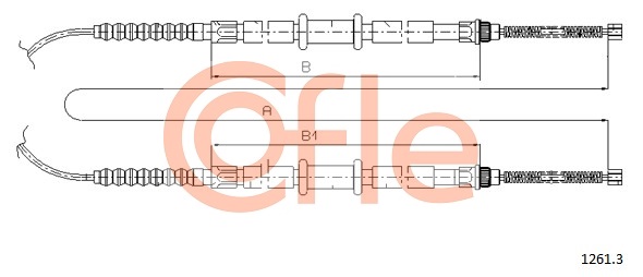 Cable, parking brake COFLE 1261.3