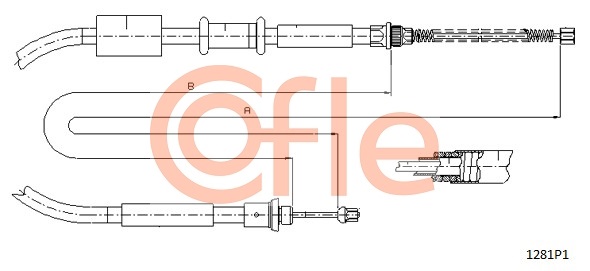 Cable, parking brake COFLE 1281P1