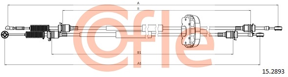 Cable, manual transmission COFLE 15.2893