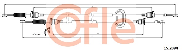 Cable, manual transmission COFLE 15.2894