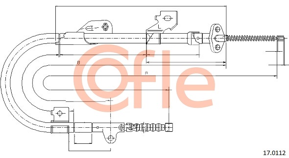 Cable, parking brake COFLE 17.0112