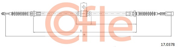 Cable, parking brake COFLE 17.0378