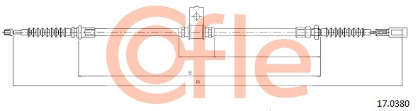 Cable, parking brake COFLE 17.0380