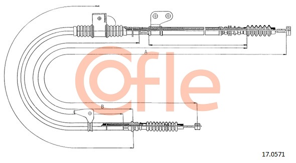 Cable, parking brake COFLE 17.0571