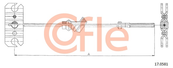 Cable, parking brake COFLE 17.0581