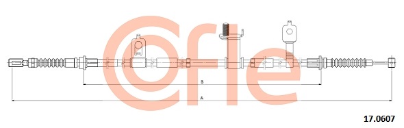 Cable, parking brake COFLE 17.0607