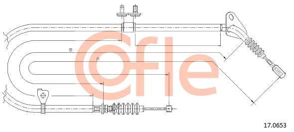 Cable, parking brake COFLE 17.0653