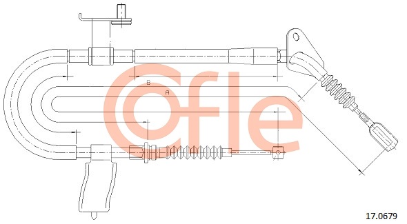 Cable, parking brake COFLE 17.0679