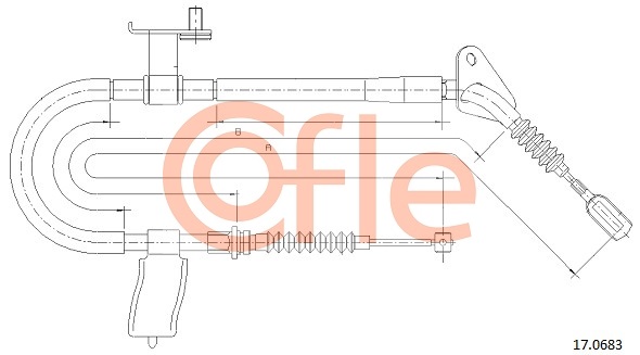 Cable, parking brake COFLE 17.0683