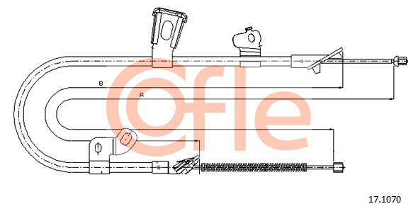 Cable, parking brake COFLE 17.1070