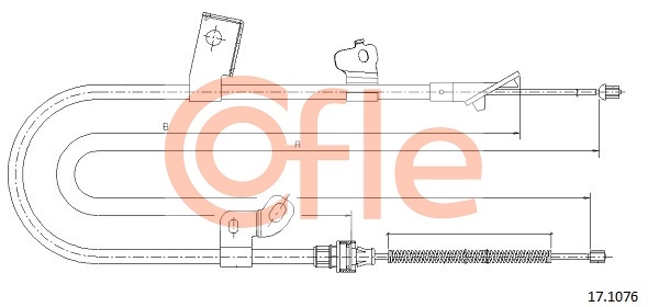 Cable, parking brake COFLE 17.1076