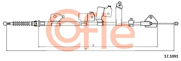 Cable, parking brake COFLE 17.1091