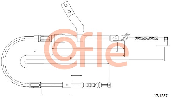 Cable, parking brake COFLE 17.1287