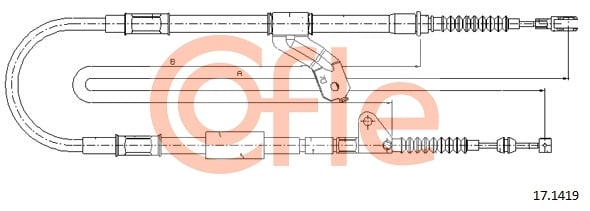 Cable, parking brake COFLE 17.1419