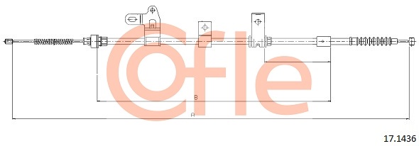 Cable, parking brake COFLE 17.1436
