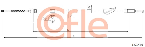 Cable, parking brake COFLE 17.1439