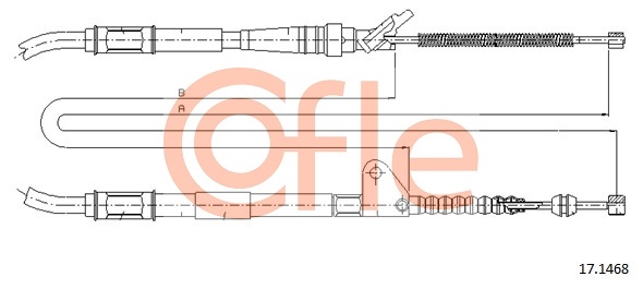 Cable, parking brake COFLE 17.1468