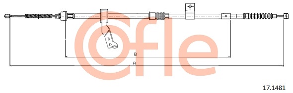 Cable, parking brake COFLE 17.1481