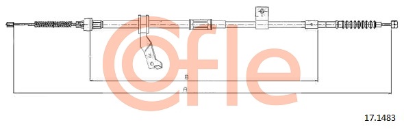 Cable, parking brake COFLE 17.1483