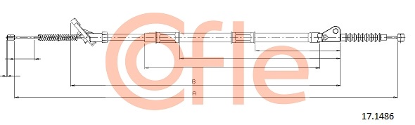 Cable, parking brake COFLE 17.1486