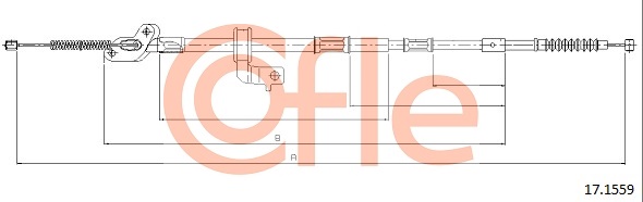 Cable, parking brake COFLE 17.1559