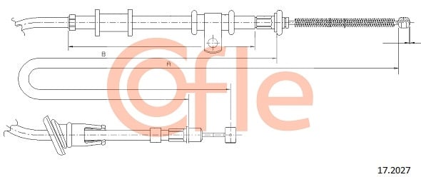 Cable, parking brake COFLE 17.2027