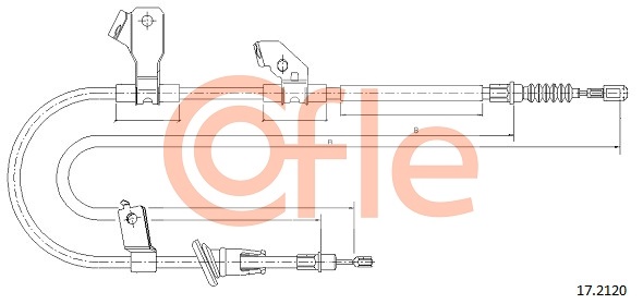 Cable, parking brake COFLE 17.2120