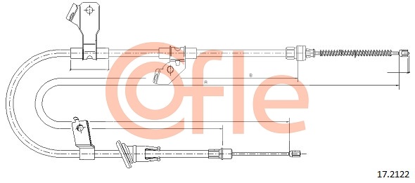 Cable, parking brake COFLE 17.2122