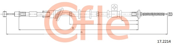 Cable, parking brake COFLE 17.2214