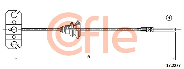 Cable, parking brake COFLE 17.2277